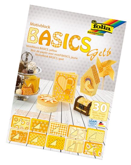Folia Motıv Krt 24X34Cm 30 Yaprak Blok Basics Yellow