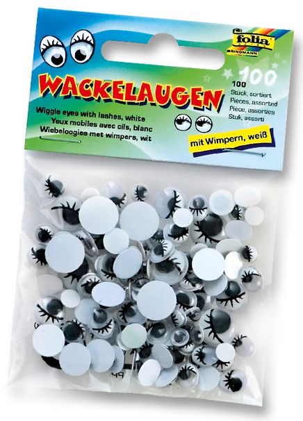 Folia Oynar Göz Kirpikli Farklı Ölçü 100 Adet