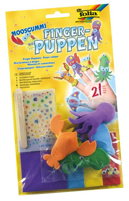 Folia Parmak Kukla Deniz Altı Canlıları-Eva