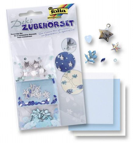 Folia Dekoratif Stiker Mavi Modern Yıldız