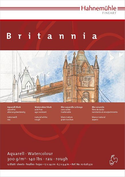 Hahnemülle Suluboya Kağıdı Britania 300Gsm 20X50Cm 12Sayfa