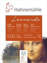 Hahnemülle Suluboya Kağıdı Blok Leonardo 600Gsm 24X32Cm 10Sayfa