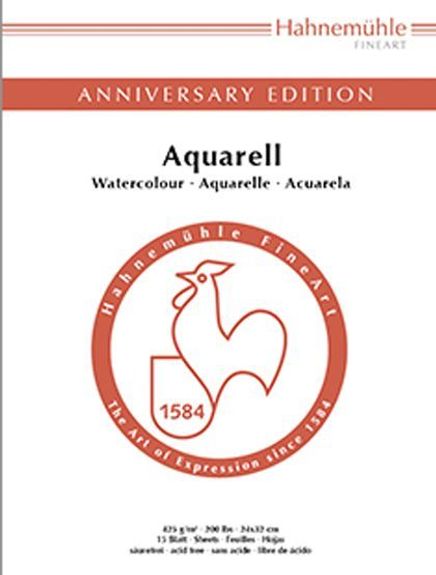 Hahnemülle 425.Yıl Suluboya Blok 425Gsm 30X40Cm 15Sayfa