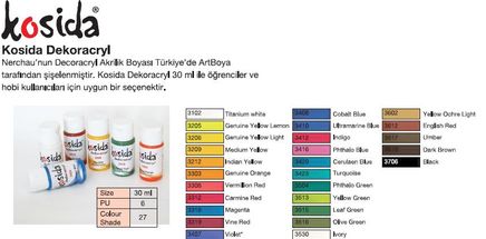 Kosida Akralik Boya Koyu Kahverengi 30Ml
