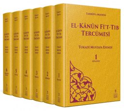 Tahbizü'l- Mathun el-Kanun Fi’t-Tıb Tercümesi (Takım 1-6) + + Ahşap Ayraç - Osmanlı Desen + Ahşap Ayraç - Lale - Rölyef Cevizli