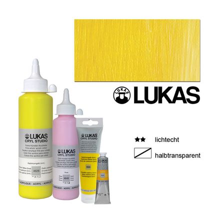 Lukas Studio Akralik Boya Kadmium Sari-Acik 75Ml