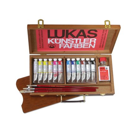 Lukas Yağlıboya Set (1 Palet+3 Fırça+20Ml*12 Tüp)