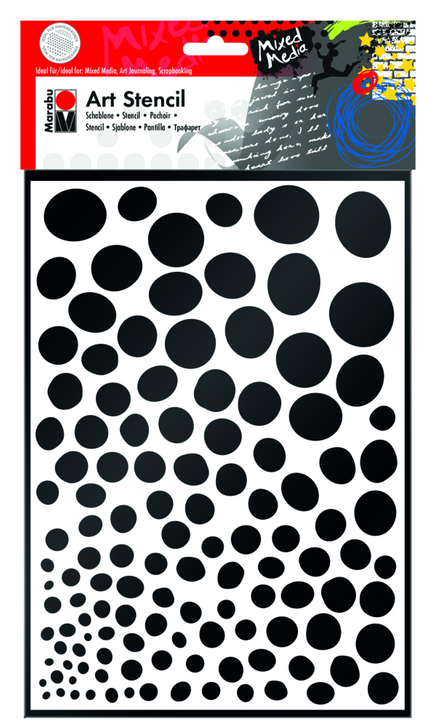 Marabu Sanatsal Şablon Dına4 Growing Dots