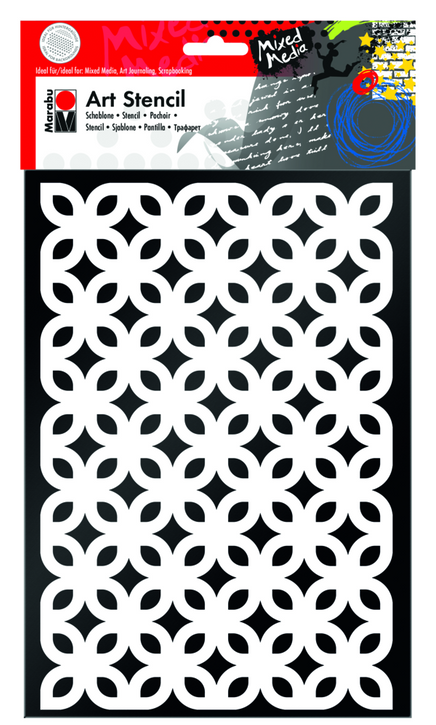 Marabu Sanatsal Şablon Dına4 Retro Flower