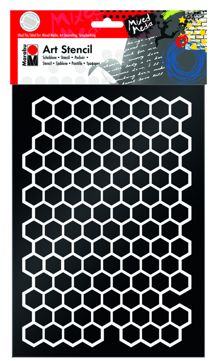 Marabu Sanatsal Şablon Dına4 Honey Comb