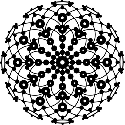 Marabu (30*30)Şablon Lace Rosette