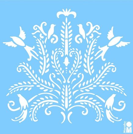 Marabu Zarif Kuş 33X33 Cm Şablon
