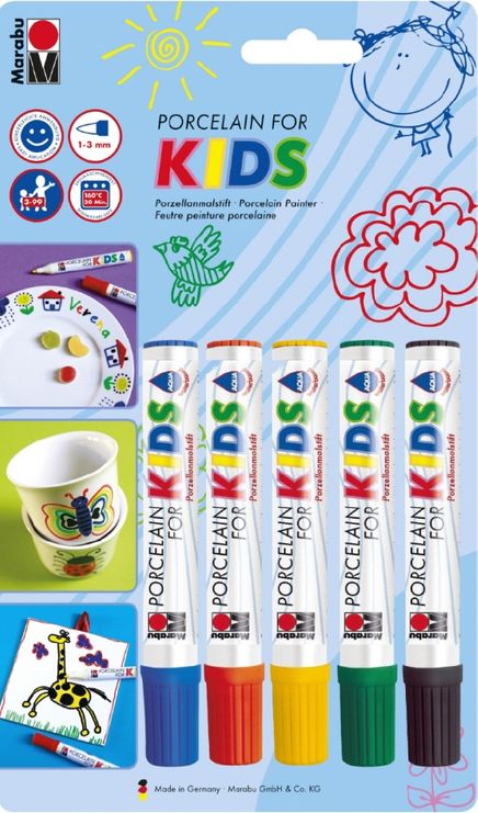 Marabu Çocuk İçin Porselen Boyama Kalemi  5 X1-3Mm