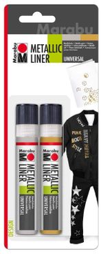 Marabu Metalik Liner 2X25Ml Metalik Silver, Gold