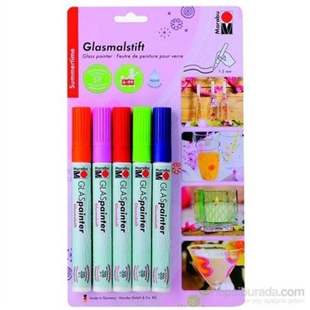 Marabu Çocuk İçi Cam Boyama Kalem 5 X1