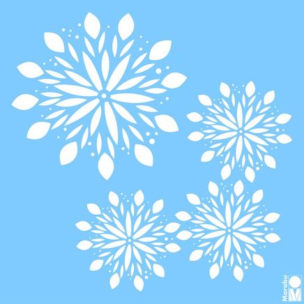 Marabu Yıldız Çiçekler 33X33 Cm Şablon