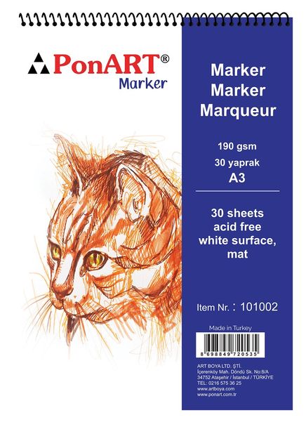 Ponart Marker Pad 190Gr A3