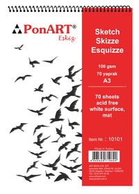 Ponart Eskiz Blok 100Gr A3 70Yap
