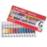 Ponart Okul Boya Seti Takım Guaj 12 Renk*12 Ml Tüp