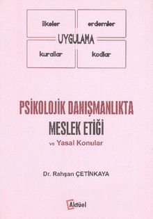 Psikolojik Danışmanlıkta Meslek Etiği ve Yasal Konular