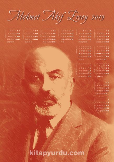 2019 Takvimli Poster - Yazarlar - Mehmet Akif Ersoy