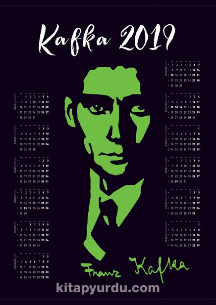 2019 Takvimli Poster - Yazarlar - Kafka
