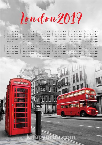 2019 Takvimli Poster - Şehirler - London - Sokak