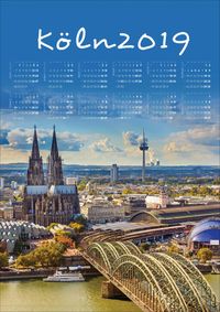 2019 Takvimli Poster - Şehirler - Köln