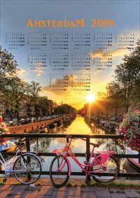 2019 Takvimli Poster - Şehirler - Amsterdam