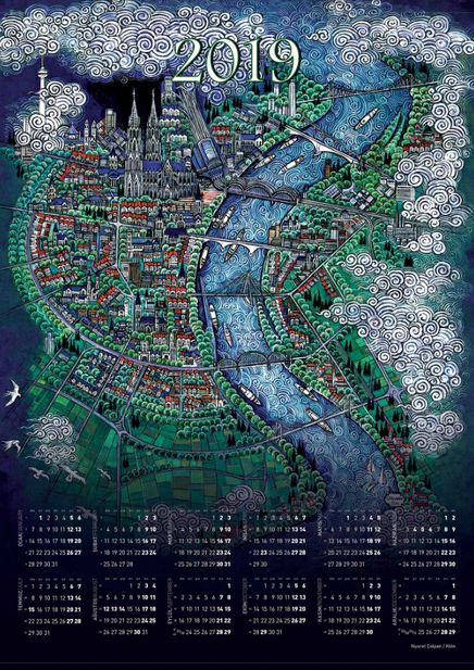 2019 Takvimli Poster - Minyatürler - Nusret Çolpan - Köln