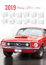 2019 Takvimli Poster - Arabalar Mustang
