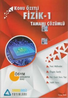 Fizik 1 Tamamı Çözümlü Konu Özetli Soru Bankası 
