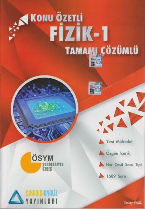 Fizik 1 Tamamı Çözümlü Konu Özetli Soru Bankası 