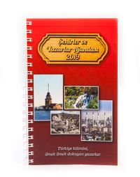 2019 Şehirler ve Yazarlar Ajandası Renkli-Spiralli (Büyük Boy)
