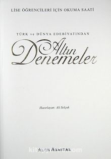 Türk ve Dünya Edebiyatından Altın Denemeler
