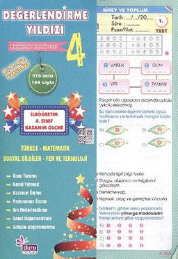 4. Sınıf Değerlendirme Yıldızı Yaprak Test
