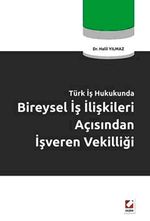Türkiye İş Hukunda Bireysel İş İlişkileri  Açısından İşveren Vekilliği