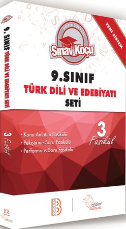 9. Sınıf Türk Dili ve Edebiyatı Sınav Koçu Konu Anlatımlı 3 Fasikül Set