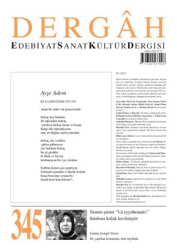 Dergah Edebiyat Sanat Kültür Dergisi Sayı:345 Kasım 2018