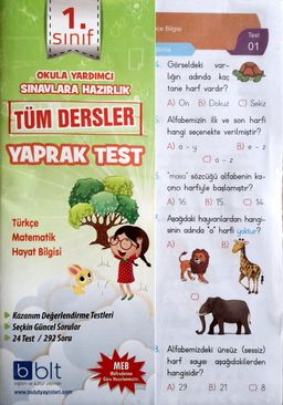 1. Sınıf Tüm Dersler Yaprak Test