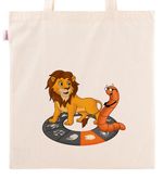 Askılı Bez Çanta - Kitapkurdu Burçlar - Aslan