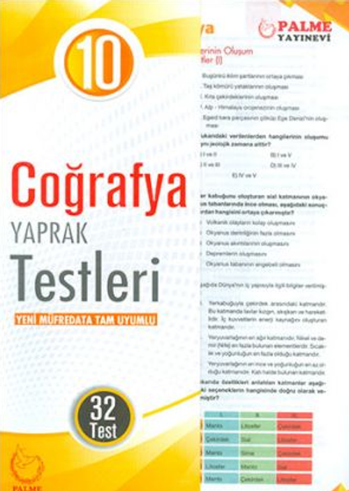 10.Sınıf Coğrafya Yaprak Test