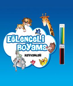 Eğlenceli Boyama / Hayvanlar  (6'lı Kuru Boya Hediyeli)