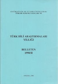 Türk Dili Araştırmaları Yıllığı Belleten 1998 / 2