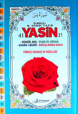 41 Yasin Fihristli - Türkçe Okunuş ve Mealleri Kod:F031 (Ciltli - Rahle Boy)
