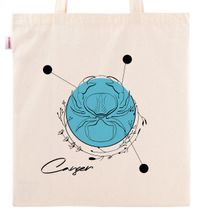 Askılı Bez Çanta - Burçlar - Yengeç