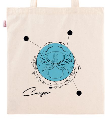 Askılı Bez Çanta - Burçlar - Yengeç