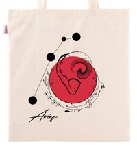 Askılı Bez Çanta - Burçlar - Koç