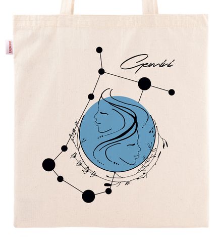 Askılı Bez Çanta - Burçlar - İkizler