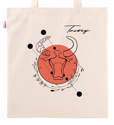 Askılı Bez Çanta - Burçlar - Boğa